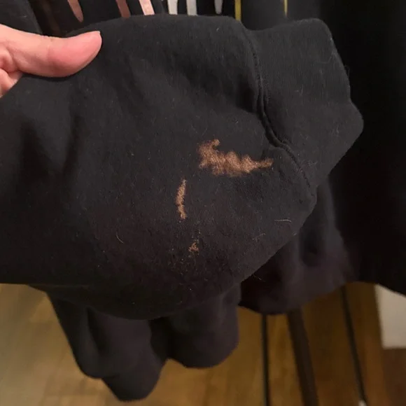 Black Sweatshirt with Dripping Logo Design - Picture 3 of 3